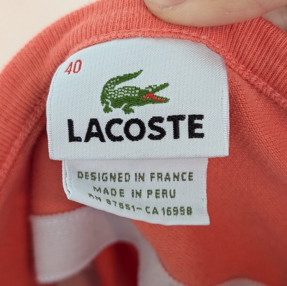 Y2K Lacoste Babydoll Halter Top V Neck Sleeveless Cotton Mini Dress Sz 40/M - Picture 13 of 16